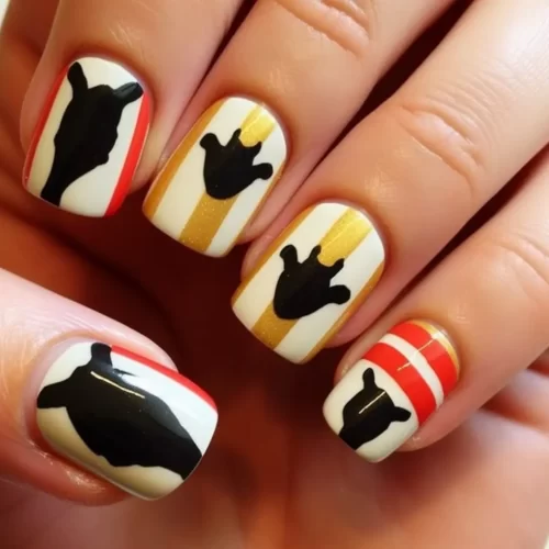 Cow Print Nails